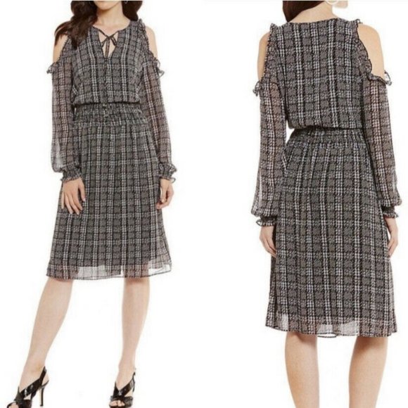 Michael Kors Dresses & Skirts - Michael Kors Tweed Haberdashery Print Midi Dress